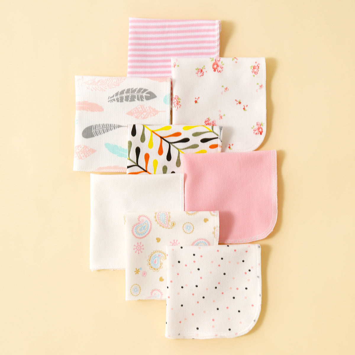 Wholesale Baby Cotton Squares 8 Pack Baby Supplies